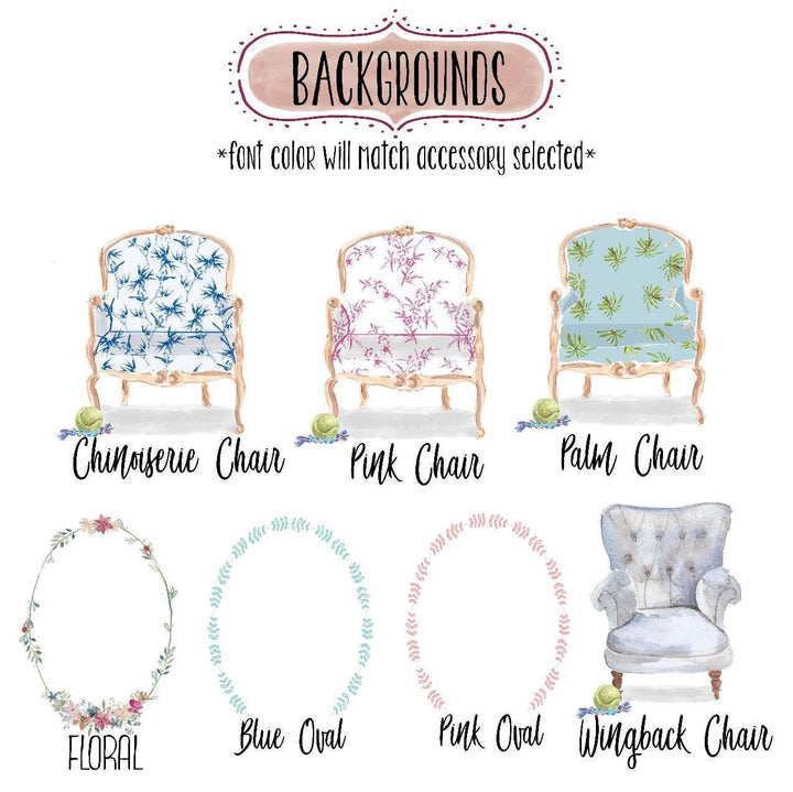 The Preppy Pineapple Home - Custom Golden Retriever  Flour Sack Towel, Tea Towel, Dog Mo: No Accessory / Wingback Chair