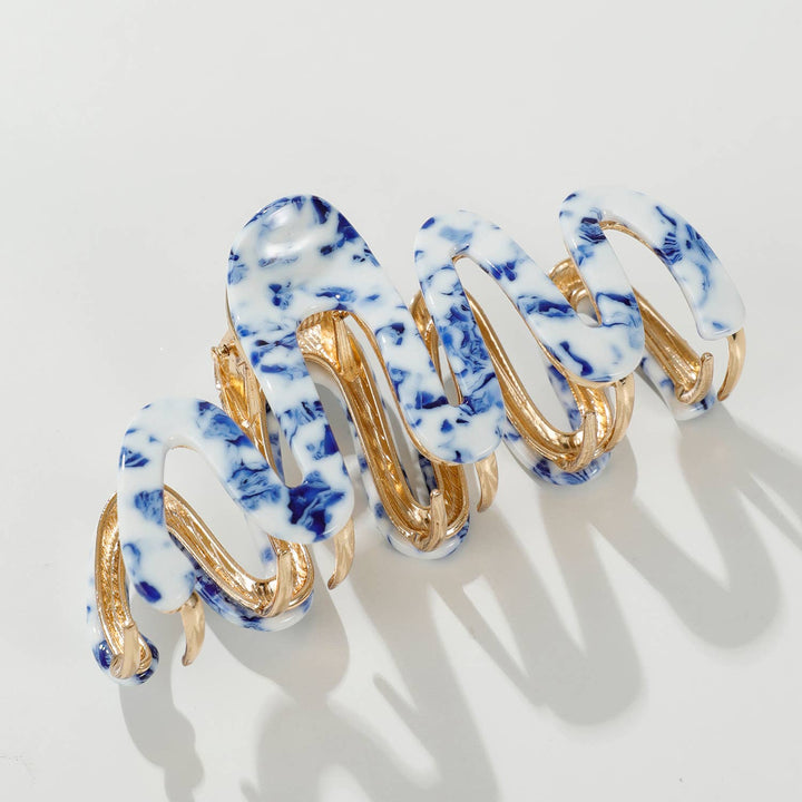 Willow Coastal Metal Squiggle Claw Clip