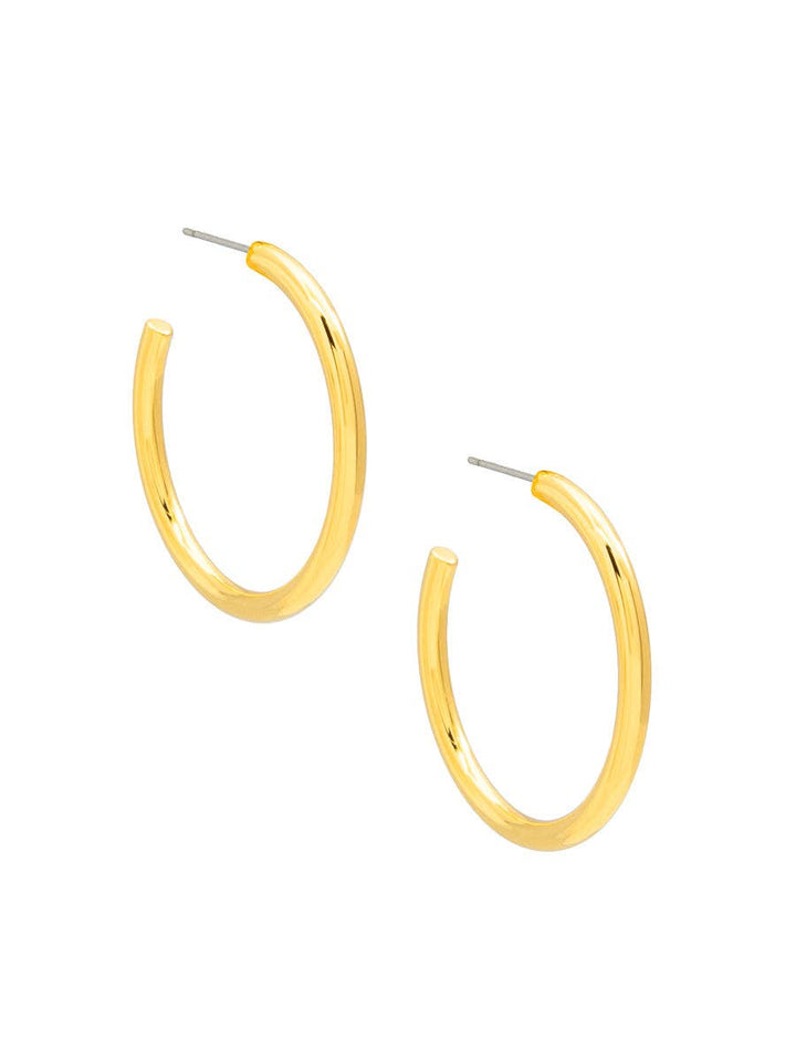rho - Small Thin Hoop Earring: Gold