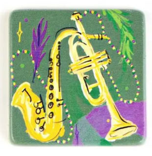 THE PARISH LINE - Coaster Set - Mardi Gras Mask