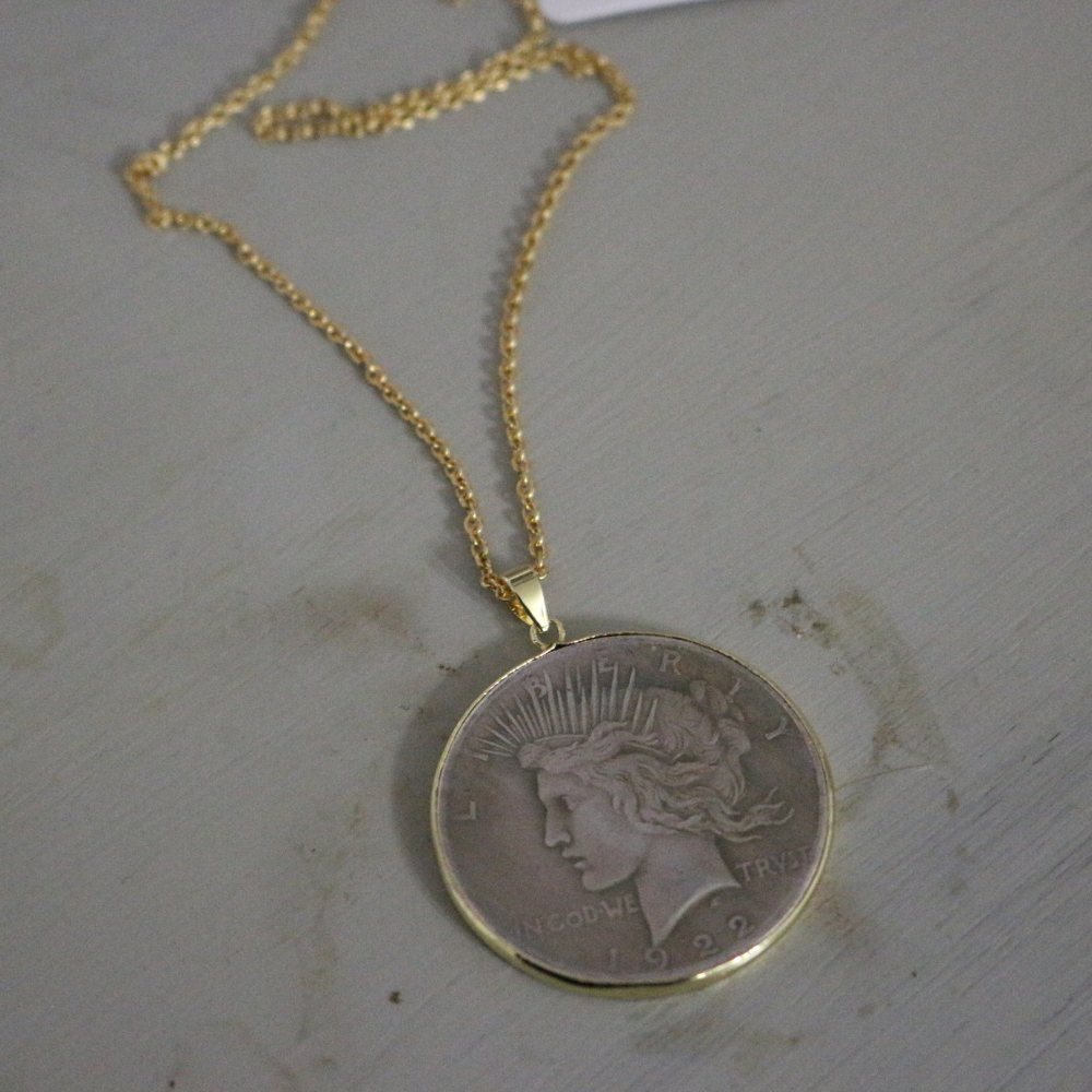 Deep South Originals Inc. - Two-Tone Lady Liberty Coin Necklace