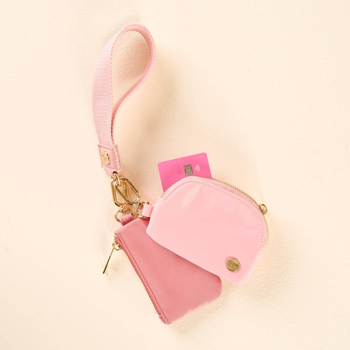 The Darling Effect - Dynamic Duo Pouch Wristlet-Rose