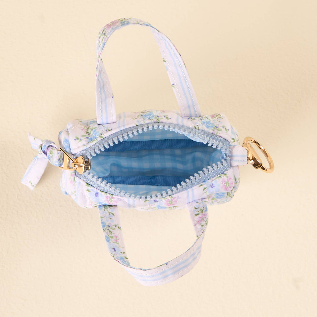 The Darling Effect - Itty Bitty Duffle Bag Charm-Petal Parade Blue