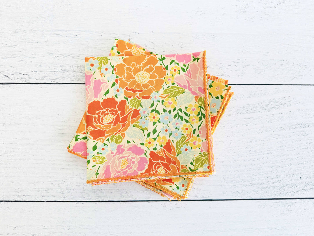 Dot and Army - Marigold Cloth Napkins, set of four : 20inch dinner napkins