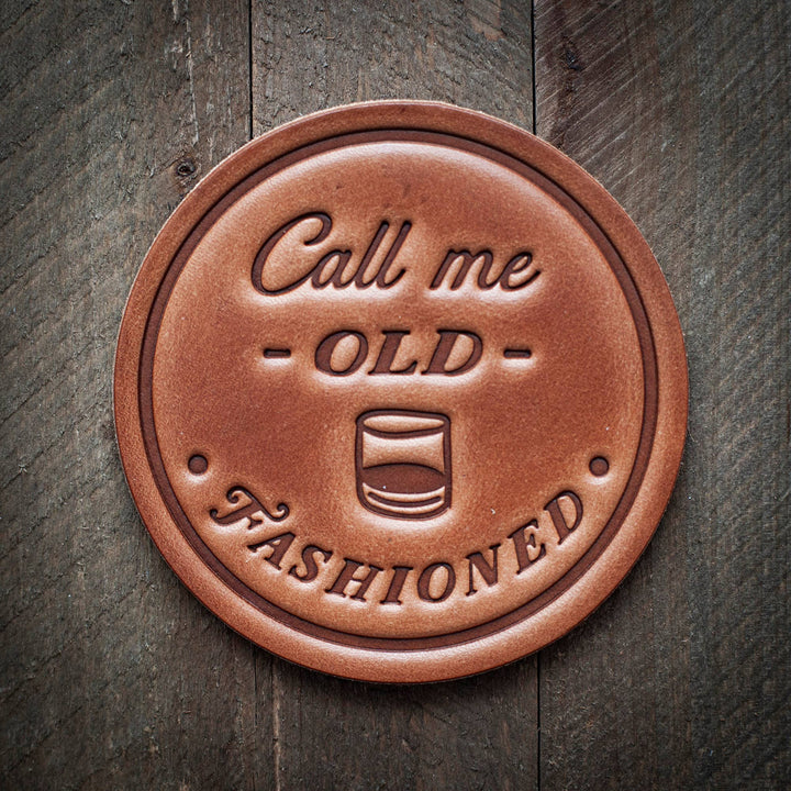 Sugarhouse Leather - Call Me Old Fashioned Leather Coaster