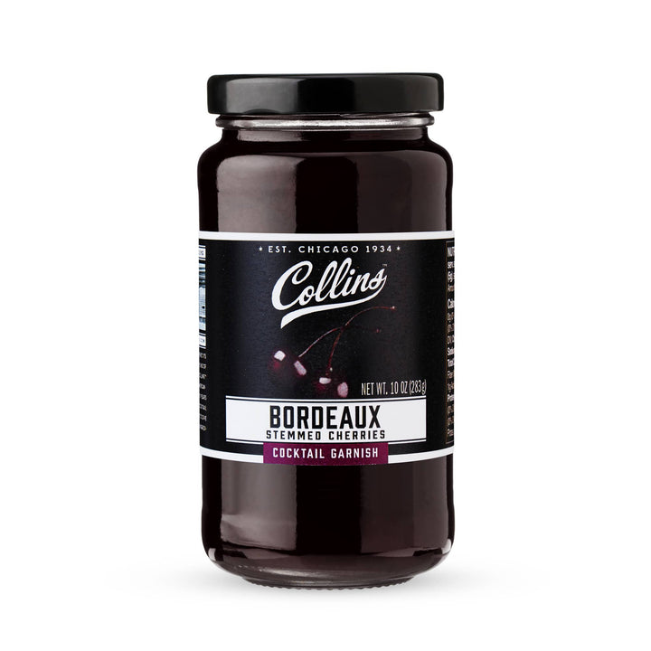 Collins - Bordeaux Stemmed Dark Cherries Cocktail Garnish 10 oz