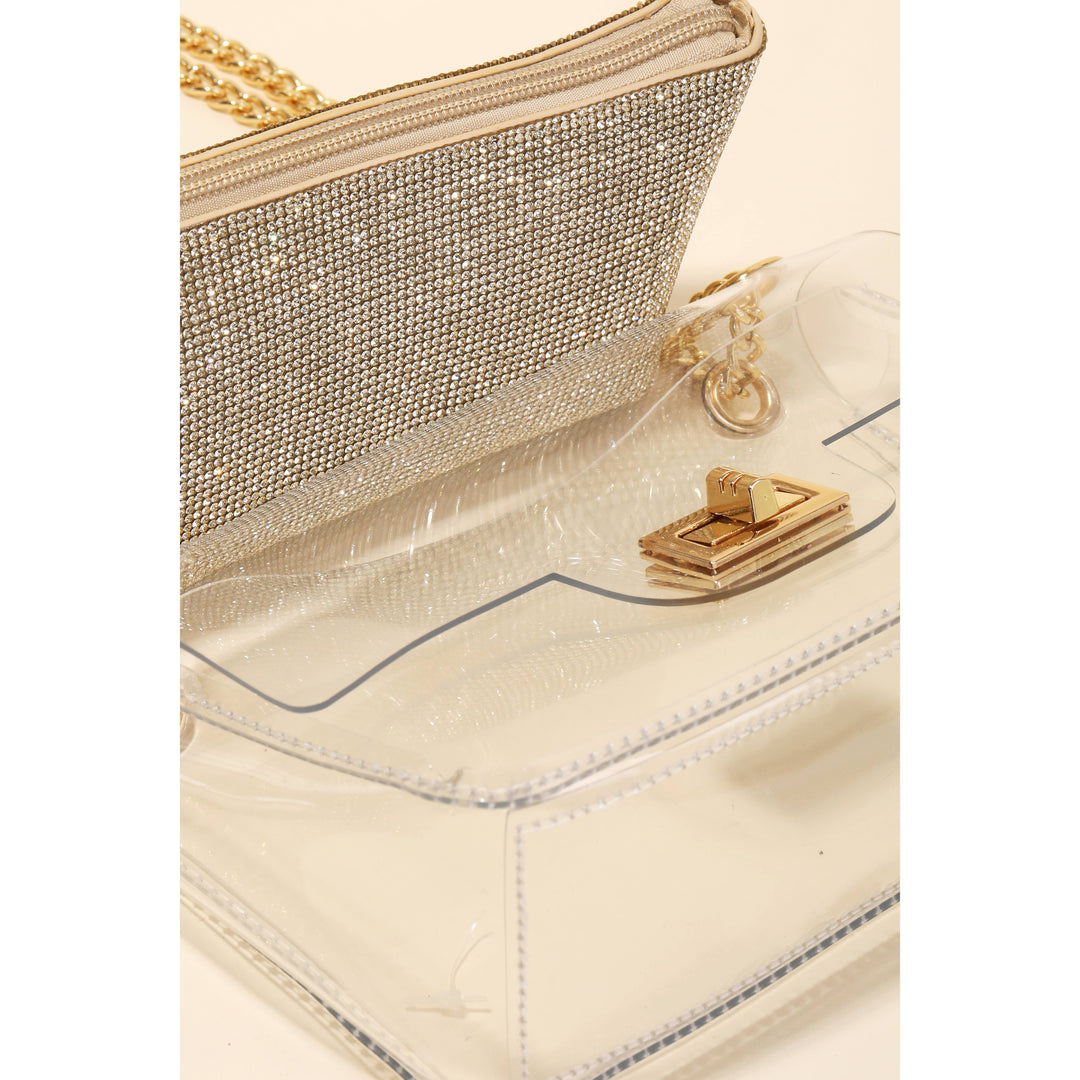 Anarchy Street - Turn Lock Chain Strap Clutch Bag: CLG