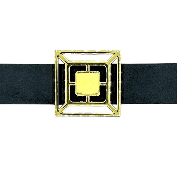 Garland - Black Genuine Leather Interchangeable Stretch Belt : 1