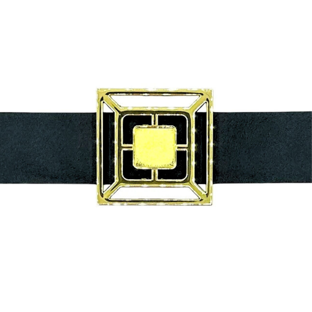 Garland - Black Genuine Leather Interchangeable Stretch Belt : 3