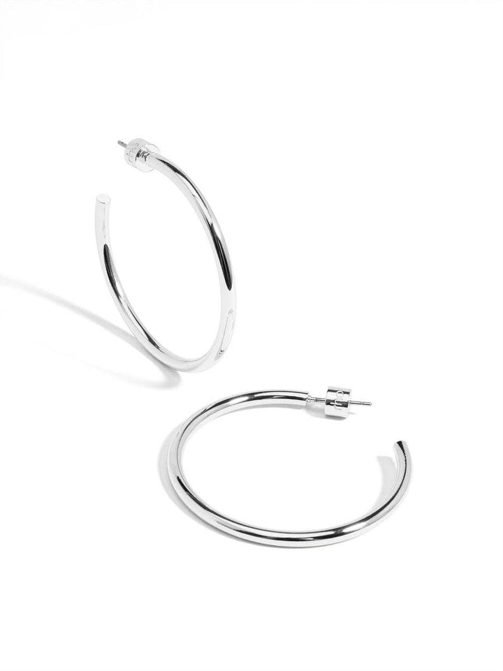rho - Medium Thin Hoop Earring: Gold