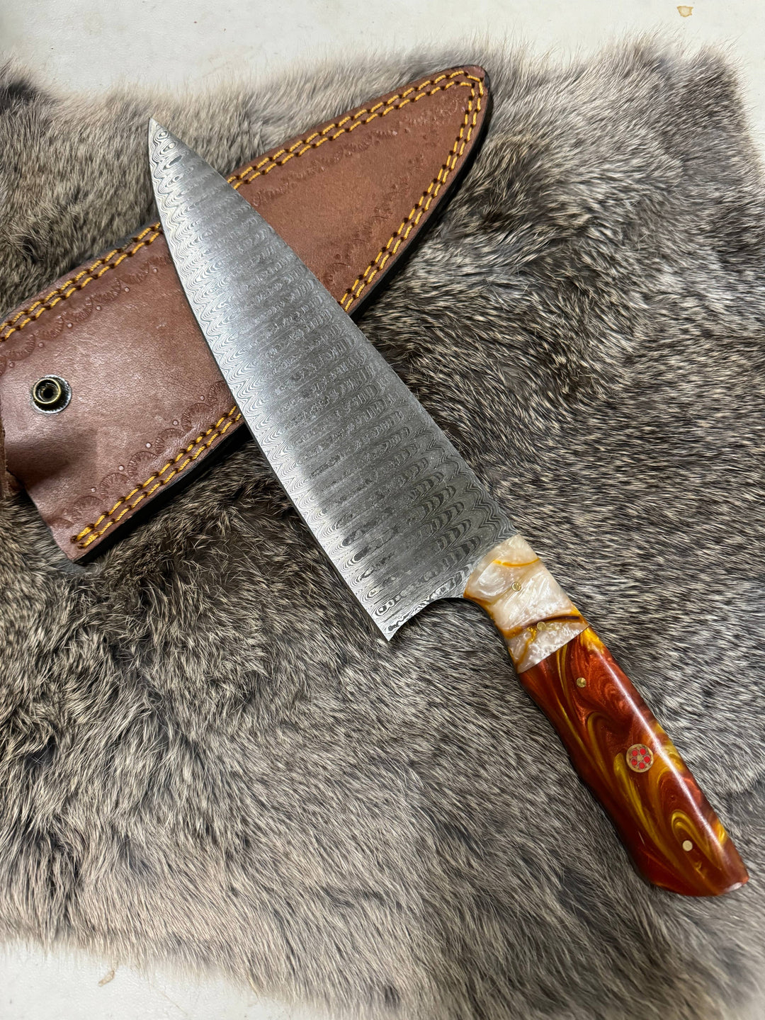 Titan International - Damascus Steel Custom Cheff Knife TK-104