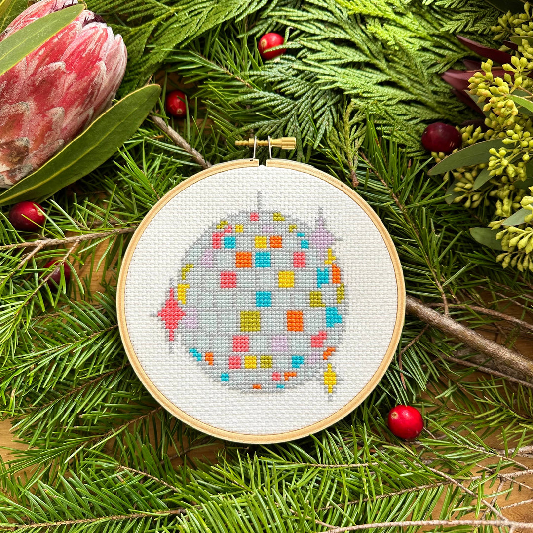The Stranded Stitch - Disco Ball Cross Stitch Kit