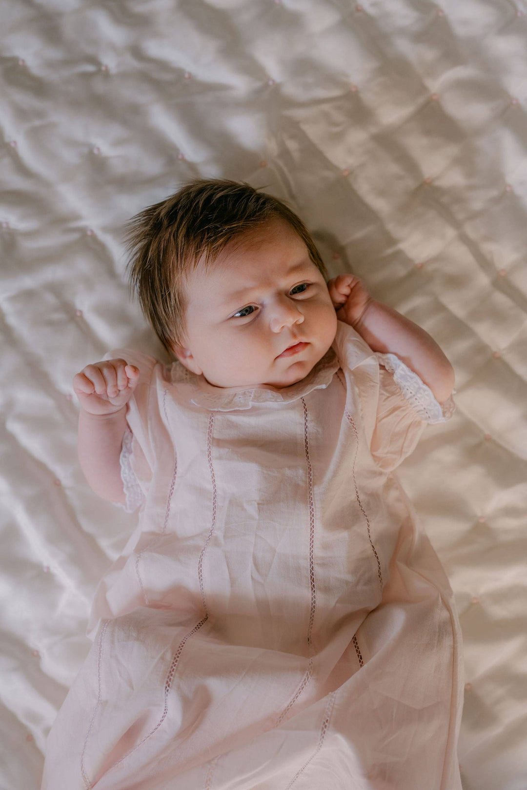 Lenora - BABY SPENCER  DAYGOWN - Pink / 0/3M