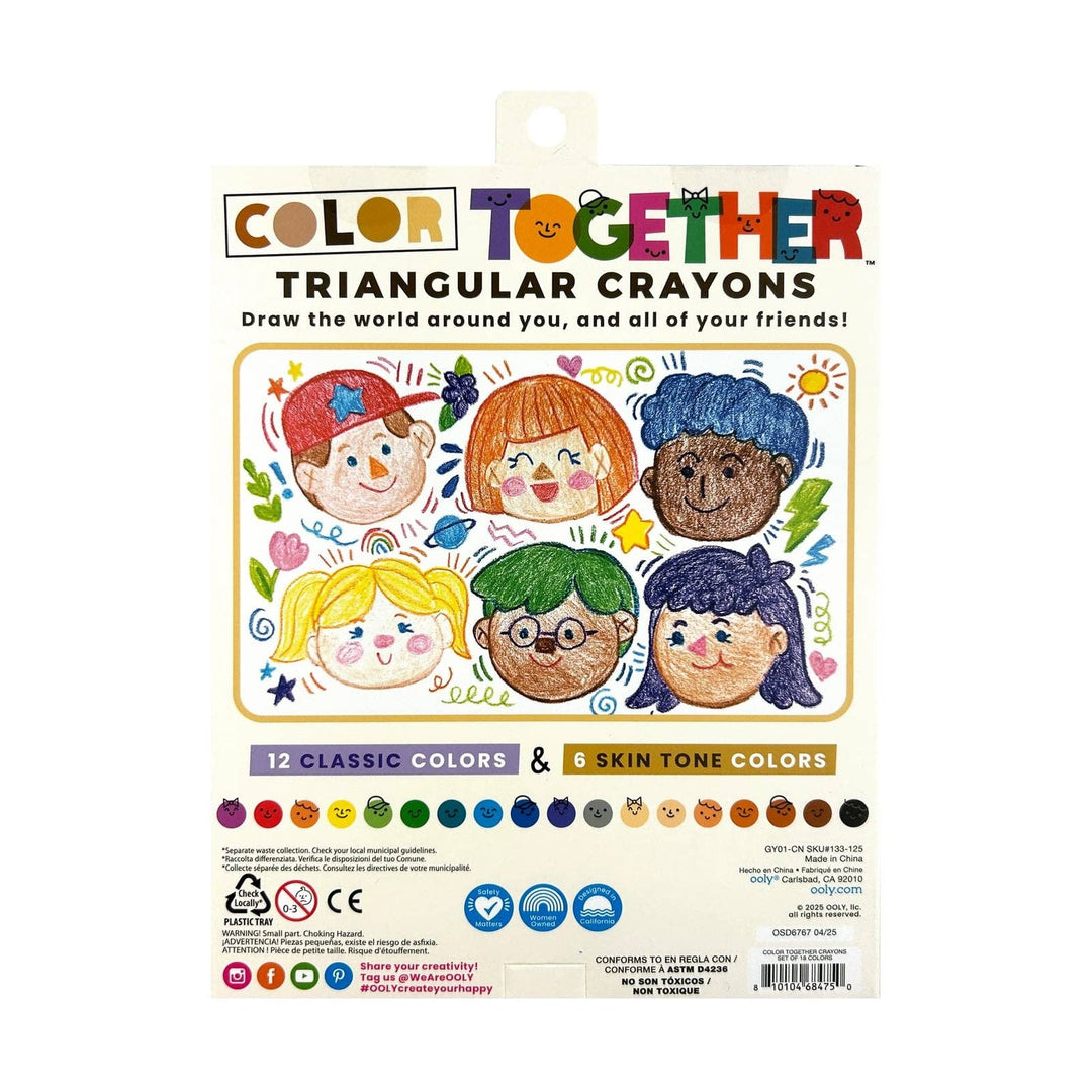 OOLY - Color Together Triangular Crayons - Set of 18