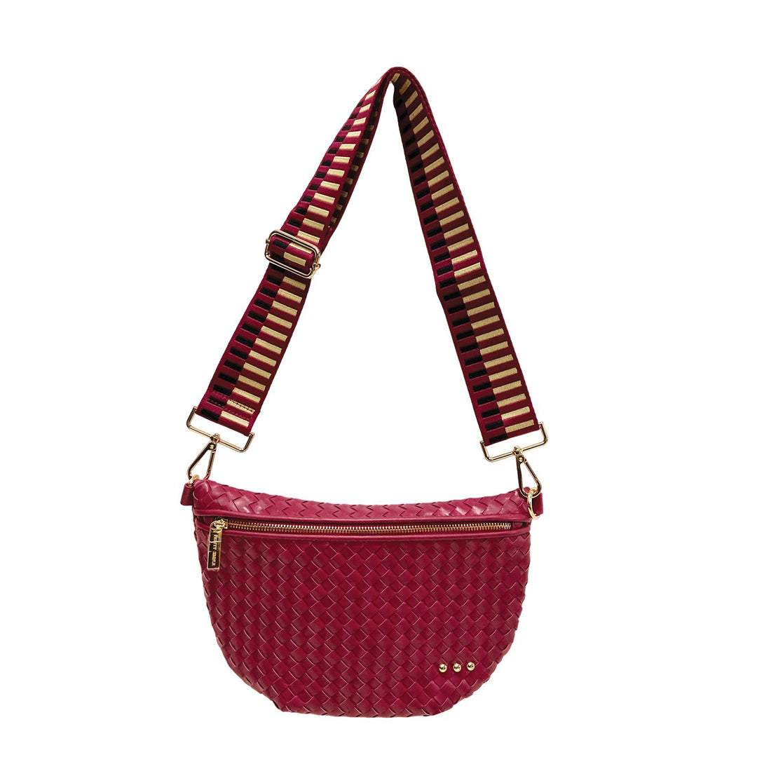 Sangria Red Westlyn Woven Bum Bag