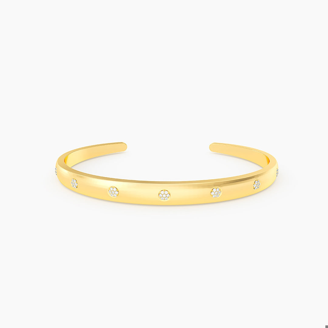Gold Lucky 7 Cuff Bracelet