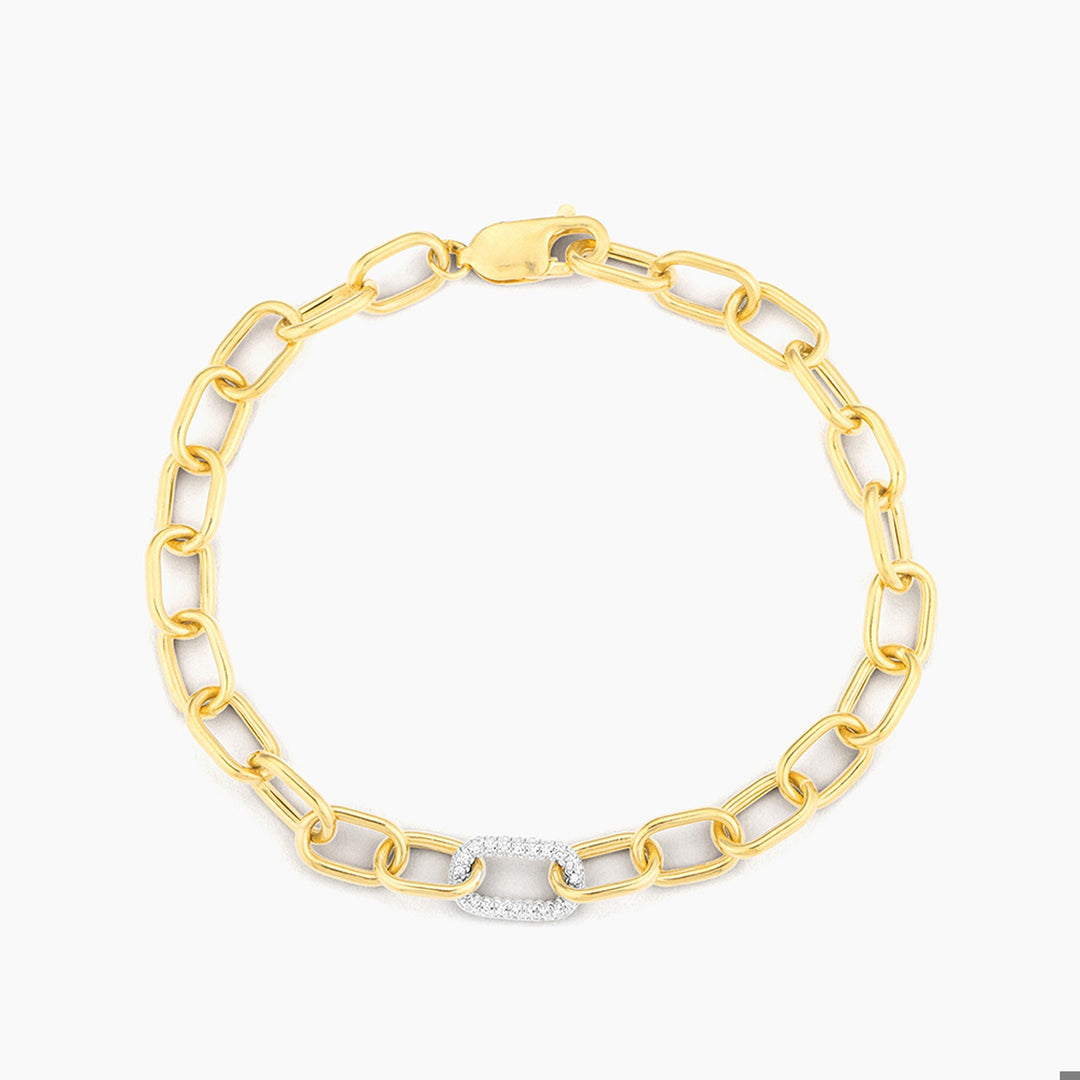 Gold The Strongest Link Chain Bracelet