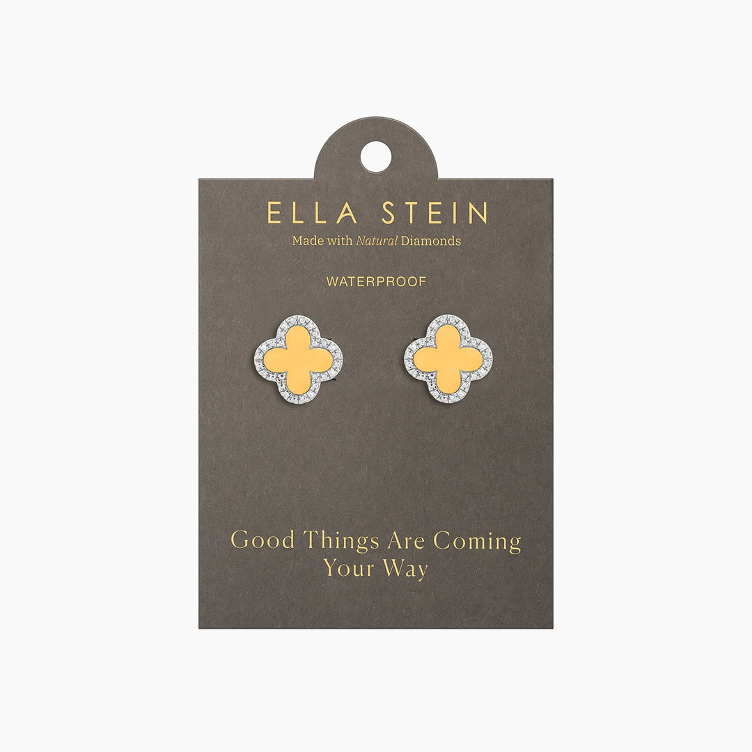 Gold Classic Bloom Clover Stud Earrings