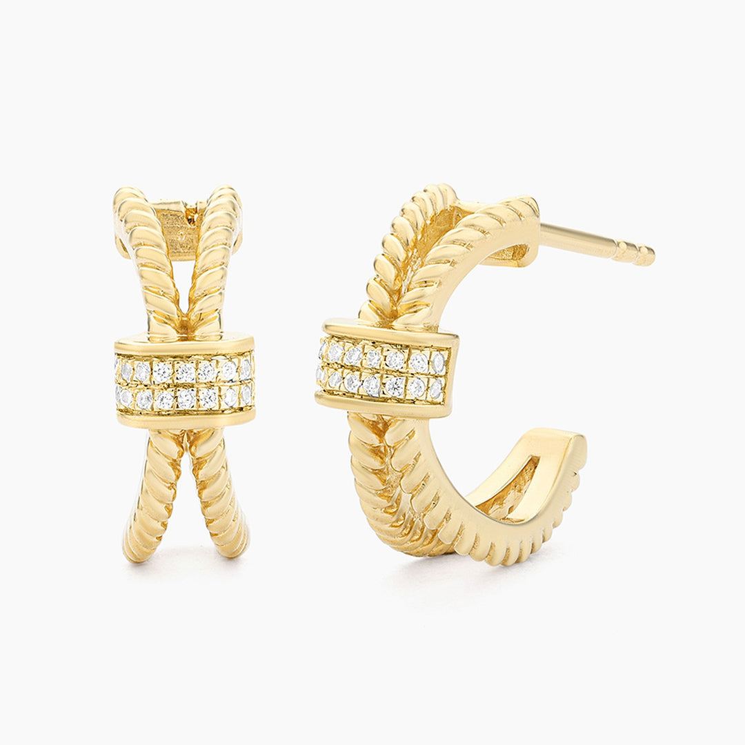 Gold Meet Me Halfway Hoop Earrings