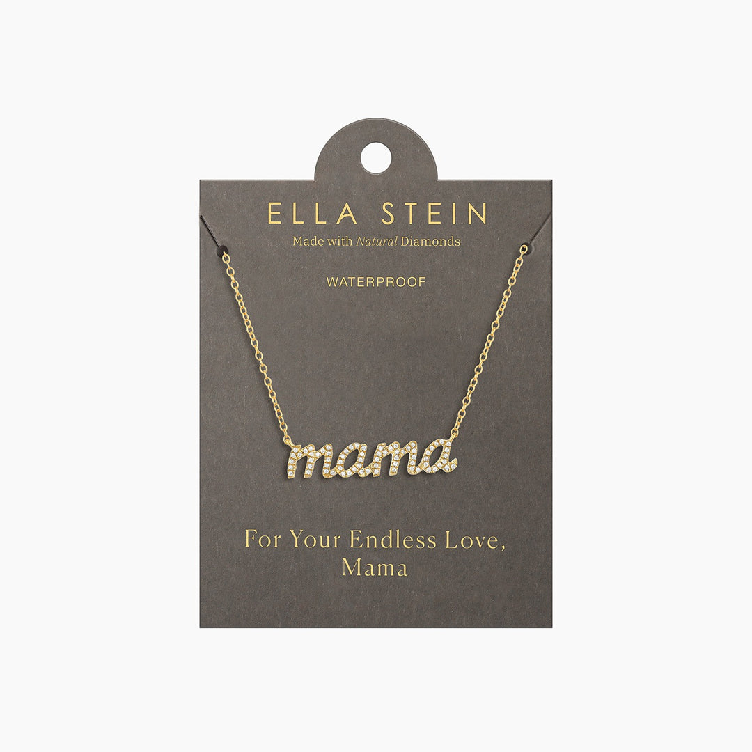 Gold Love You Mama Pendant Necklace