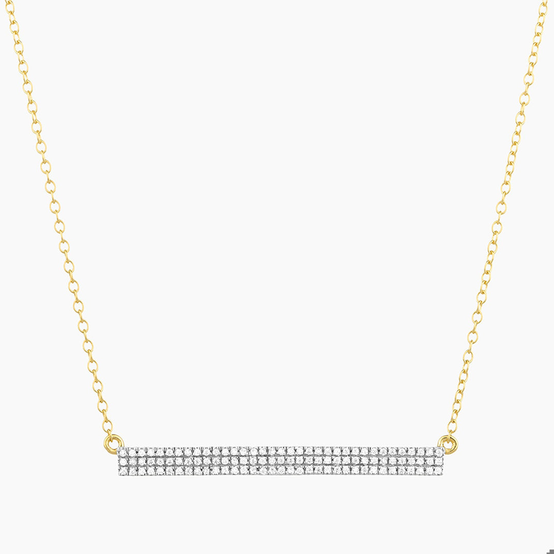 Gold Tell Me Straight Pendant Necklace