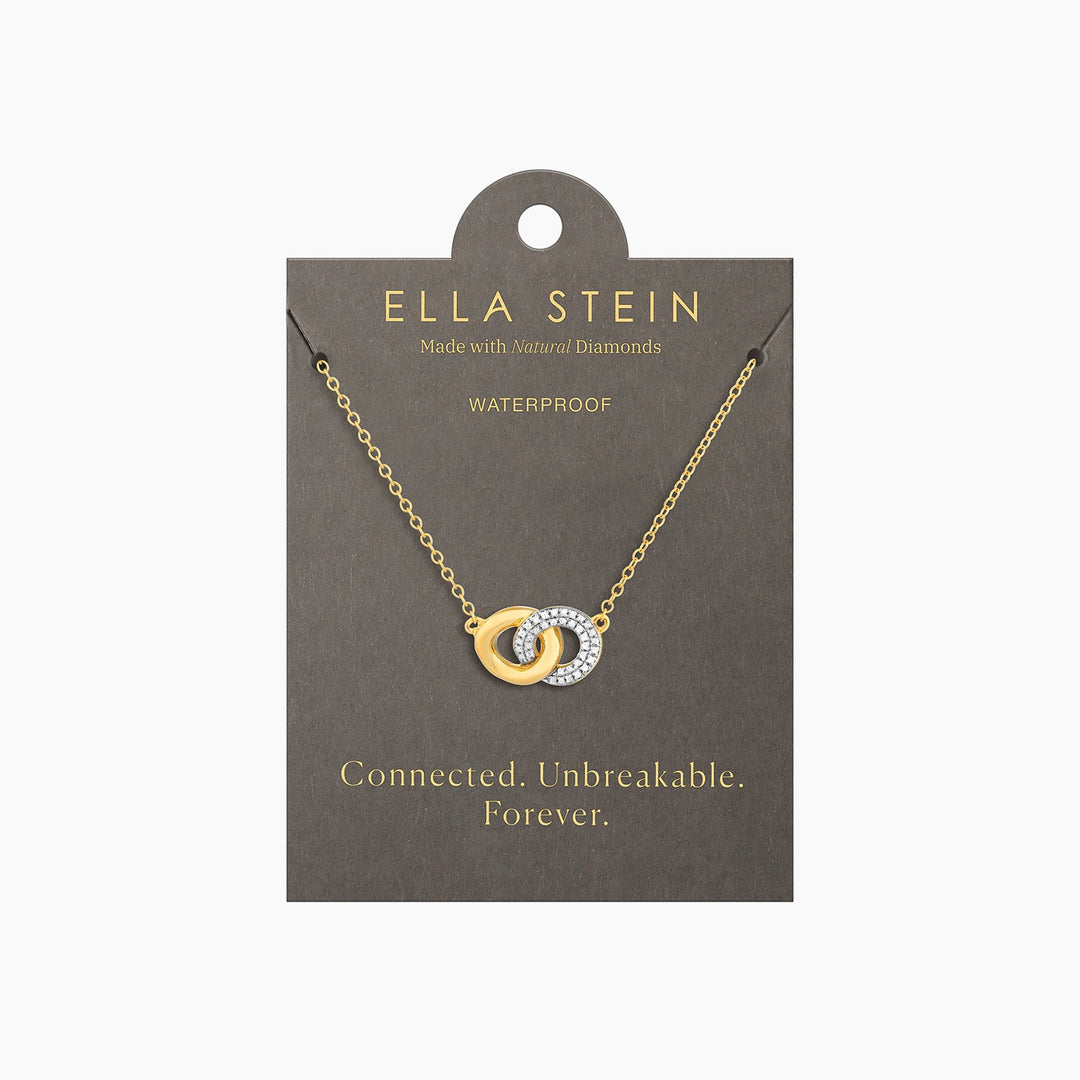 Gold Entwined Discs Pendant Necklace