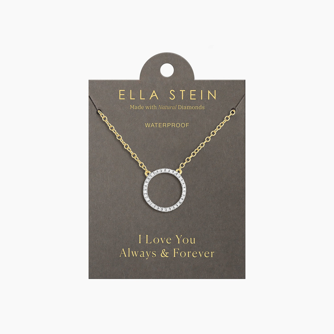 Gold Standing O Pendant Necklace