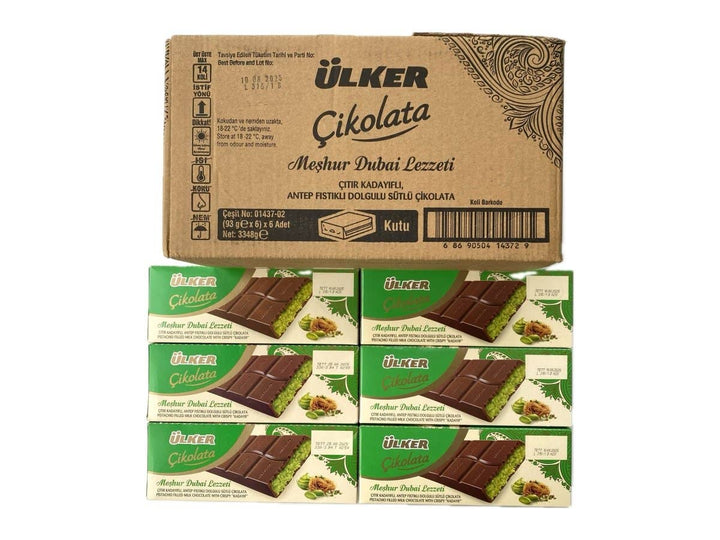 Aladdin - Ulker Dubai Chocolate: 1 Big Box (36 Pieces, 93g Each)
