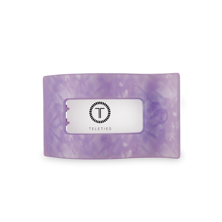 TELETIES - Flat Rectangle Hair Clip | Medium | Lavender Mist