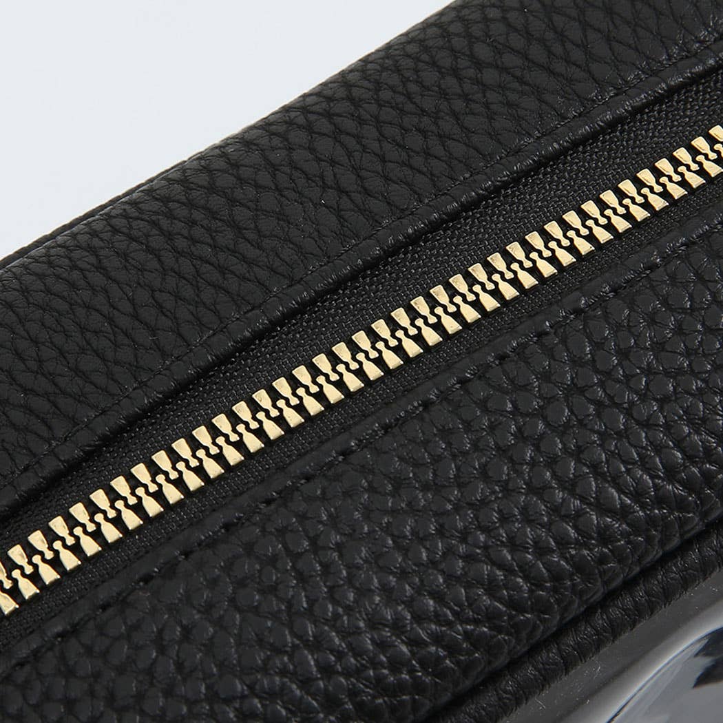 Fashion City - Solid Color Outlined Clear Crossbody Bag: CLRB / ONE SIZE