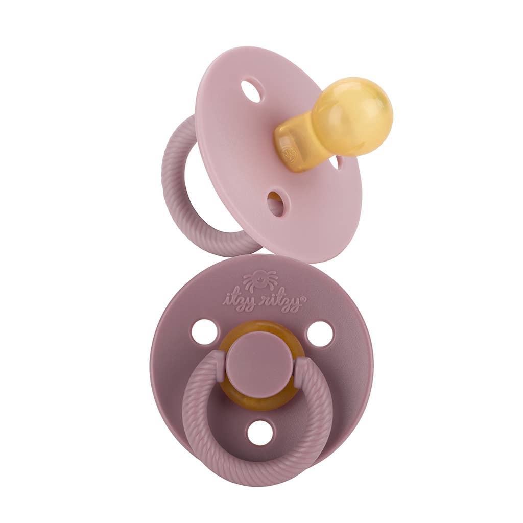 Itzy Ritzy - *NEW STYLES* Itzy Soother™ Natural Rubber Paci Sets: Pink Bow 6-18 M