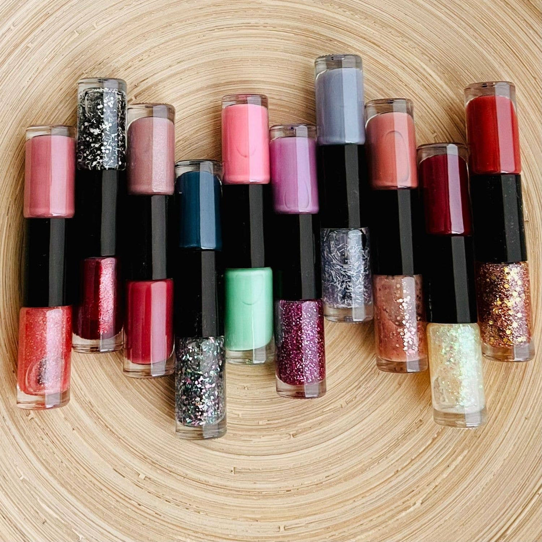 Tiny Gift Society - Double Nail Polish - Trendy Colors, Glitter Polish Gift: Pastel Mix