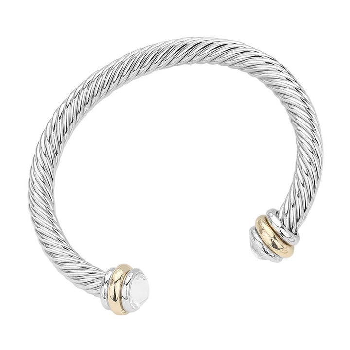 Sensibling Corp. - Stone Tip Twisted Rope Cuff Bracelet
: GD-CRM