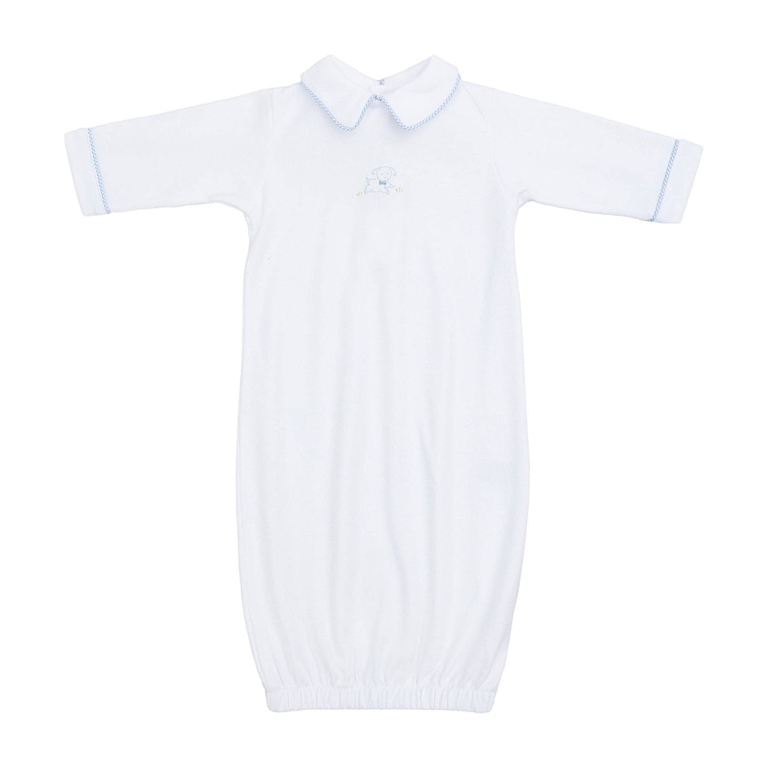 Lenora - Baby Puppy Cotton Knit Sack: Blue / 3-6M