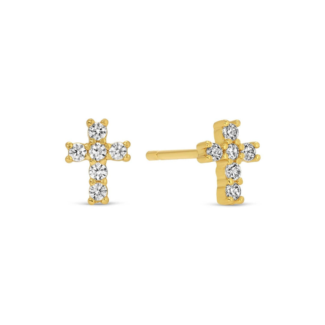 Splendid Iris - Cross Velvet Stud Gift Set: Gold