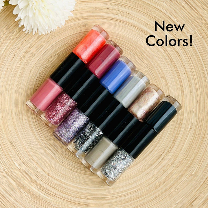 Tiny Gift Society - Double Nail Polish - Trendy Colors, Glitter Polish Gift: Periwinkle