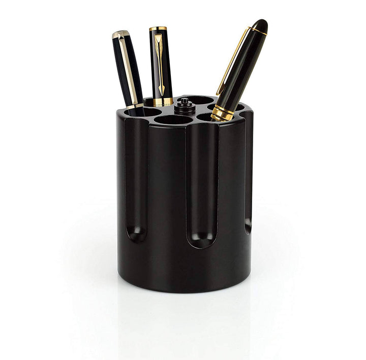CALIBER GOURMET / CAMPCO - Revolver Cylinder Pen Holder, Black Aluminum