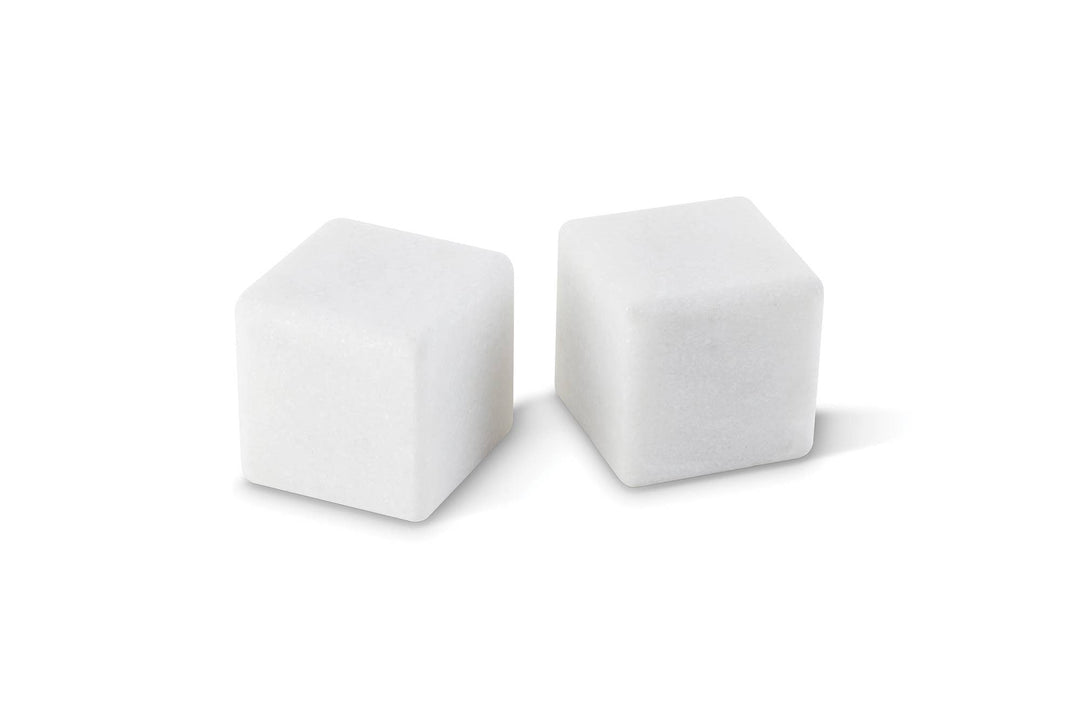 Fox Run Brands - Extra Large Marble Whiskey Chilling Stones, Set of 2, White