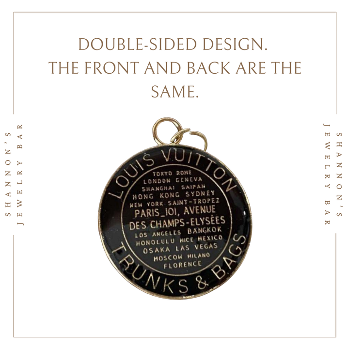 Shannon's Jewelry Bar - Louis Vuitton Charm Zipper Pull LV Enamel Trunks & Bags Tag