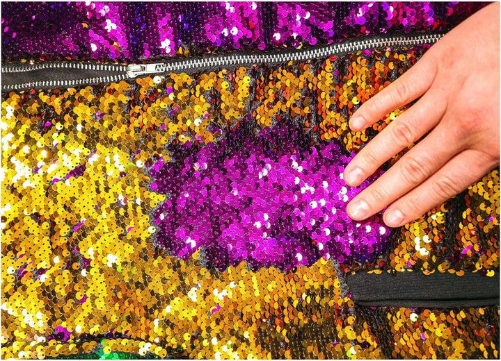 The Mardi Gras Krewe - Reversible Mardi Gras Sequin Jacket for Women & Kids, Mardi Gras Outfit: X-Large