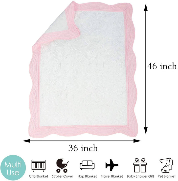 Zsa Zsa & LoLLi - Heirloom Quilt - Baby Quilt Blanket Swaddle Monogram: Cream