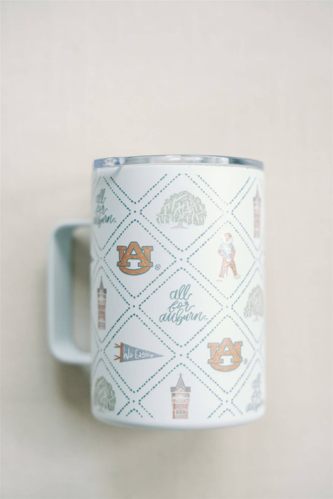 Gracefully Made Art - Licensed 16 oz. Insulated Auburn University Mug