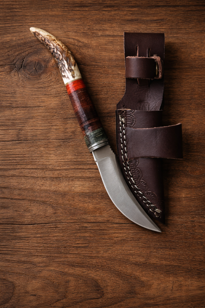 Titan International - Titan Ridgeback Utility Knife – Stag Handle Edition