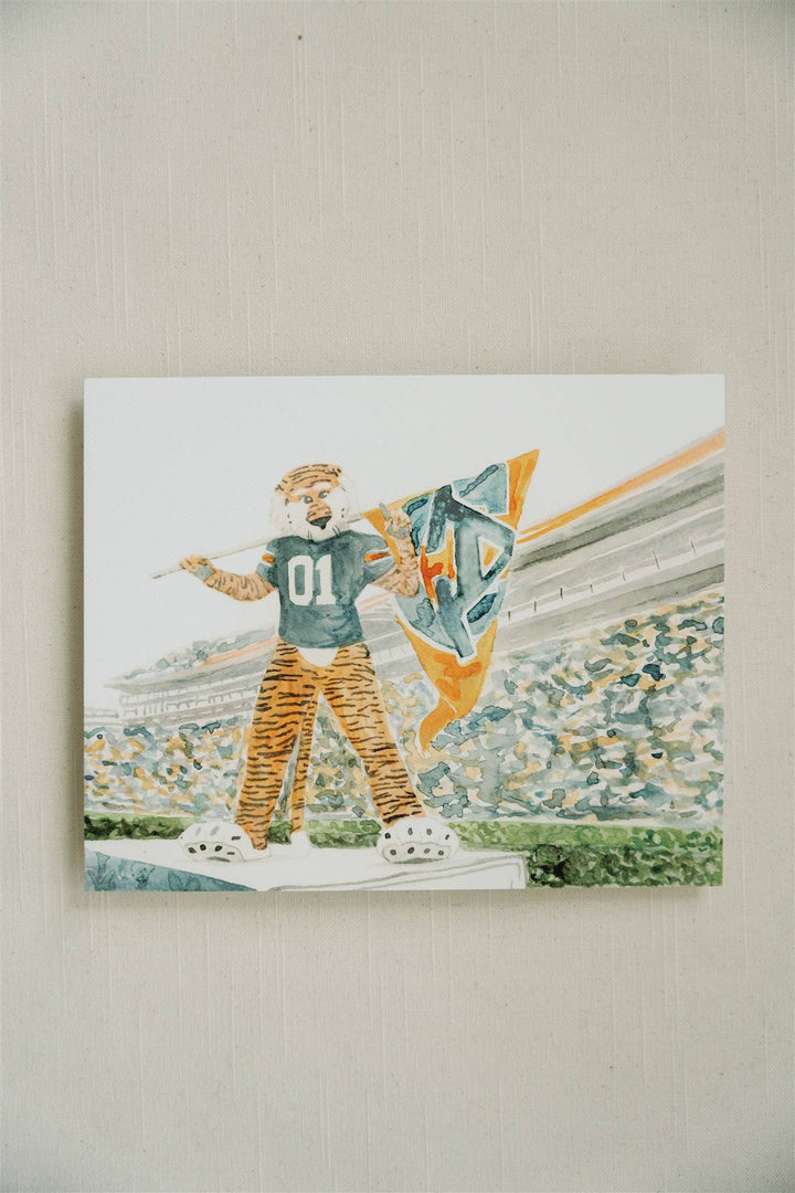Gracefully Made Art - Auburn University Aubie Print, Collegiate, Game day: 5x7