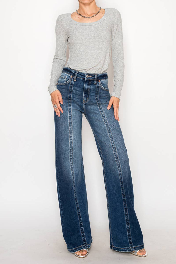 ARTEMIS VINTAGE - ECO FABRIC HIGH RISE RELAXED FLARE JEANS: 7(27)