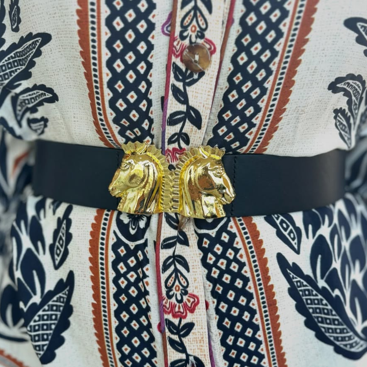 Garland - Black Genuine Leather Interchangeable Stretch Belt : 2