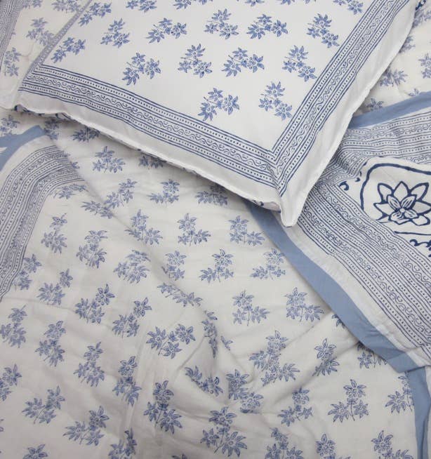 natural habitat - Quilt Queen 90X90 Jasmine Blue