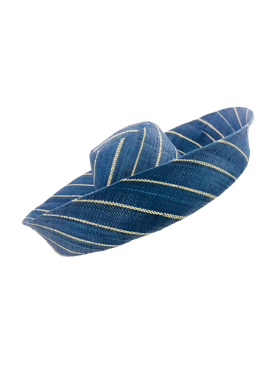 Shebobo - Sun Hats: Pinstripe Packable 5" & 7" Brim Raffia Straw: 5" Brim / Brights Multicolor Pinstripes