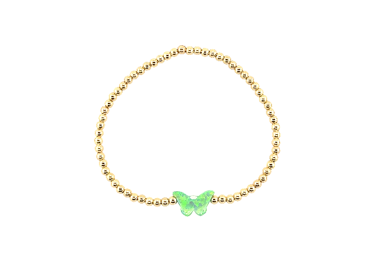 Kids Butterfly Bracelet: Bubblegum / Gold Filled