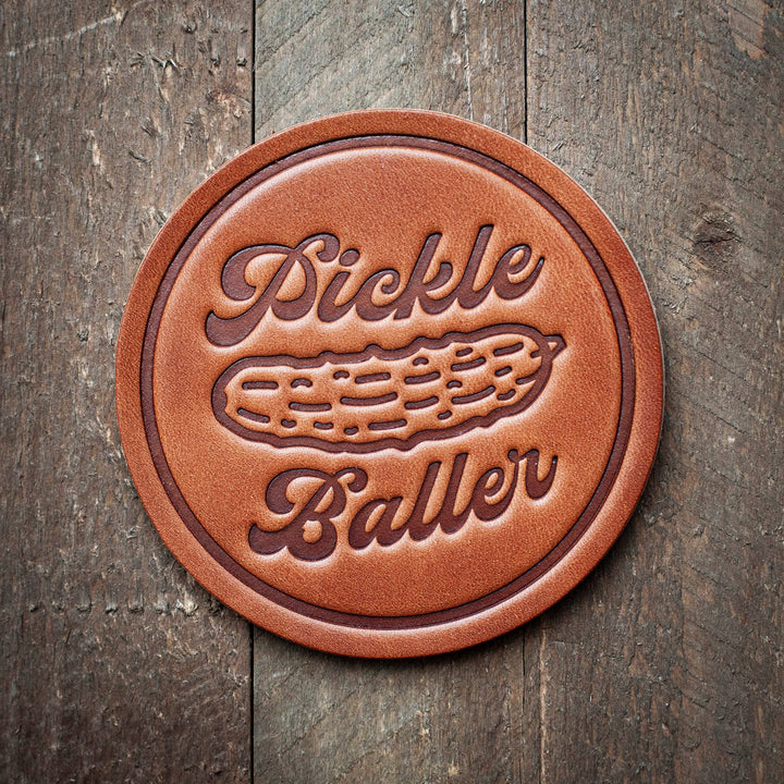 Sugarhouse Leather - Pickleballer Leather Coaster